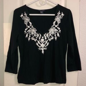 Boston proper black blouse